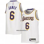 Maillot Enfant Los Angeles Lakers LeBron James NO 6 Association 2022-23 Blanc