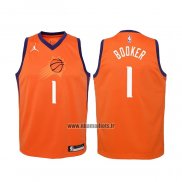 Maillot Enfant Phoenix Suns Devin Booker No 1 Statement 2020-21 Orange