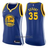 Maillot Femme Golden State Warriors Kevin Durant No 35 Icon 2017-18 Bleu