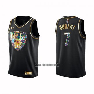 Maillot Golden Edition Brooklyn Nets Kevin Durant NO 7 2021-22 Noir