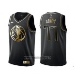 Maillot Golden Edition Dallas Mavericks Luka Doncic No 77 Noir