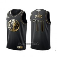 Maillot Golden Edition Dallas Mavericks Luka Doncic No 77 Noir