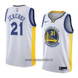 Maillot Golden State Warriors Jonas Jerebko No 21 2018 Blanc