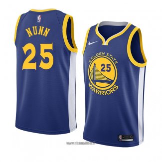 Maillot Golden State Warriors Kendrick Nunn No 25 Icon 2018 Bleu