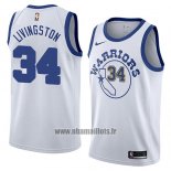 Maillot Golden State Warriors Shaun Livingston No 34 Classic 2017-18 Blanc