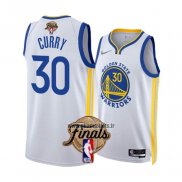 Maillot Golden State Warriors Stephen Curry NO 30 Association 2022 NBA Finals Blanc