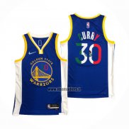 Maillot Golden State Warriors Stephen Curry NO 30 Icon Royal Special Mexique Edition Bleu