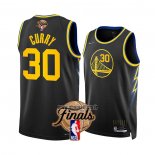 Maillot Golden State Warriors Stephen Curry NO 30 Ville 2022 NBA Finals Noir