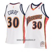 Maillot Golden State Warriors Stephen Curry No 30 Mitchell & Ness 2009-10 Blanc