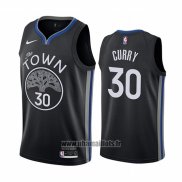 Maillot Golden State Warriors Stephen Curry No 30 Ville Noir