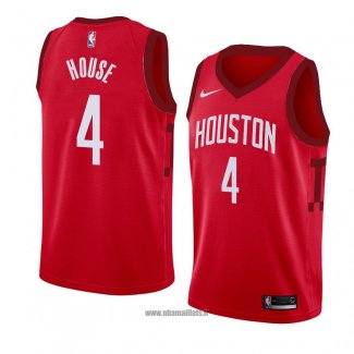 Maillot Houston Rockets Danuel House No 4 Earned 2018-19 Rouge