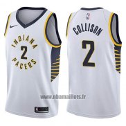 Maillot Indiana Pacers Darren Collison No 2 Association 2017-18 Blanc