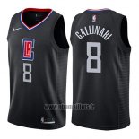 Maillot Los Angeles Clippers Danilo Gallinari No 8 Statement 2019 Noir