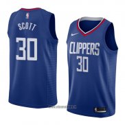 Maillot Los Angeles Clippers Mike Scott No 30 Icon 2018 Bleu