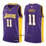 Maillot Los Angeles Lakers Brook Lopez No 11 2017-18 Volet