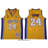 Maillot Los Angeles Lakers Kobe Bryant No 24 2009 Finals Jaune