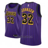 Maillot Los Angeles Lakers Magic Johnson No 32 Ville 2018 Volet