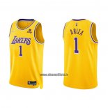 Maillot Los Angeles Lakers Trevor Ariza NO 1 75th Anniversary 2021-22 Jaune