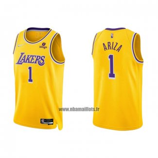 Maillot Los Angeles Lakers Trevor Ariza NO 1 75th Anniversary 2021-22 Jaune