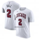 Maillot Manche Courte Chicago Bulls Lonzo Ball Ville 2022-23 Blanc