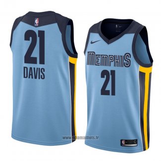 Maillot Memphis Grizzlies Deyonta Davis No 21 Statement 2018 Bleu