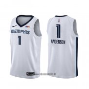 Maillot Memphis Grizzlies Kyle Anderson NO 1 Association Blanc