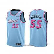 Maillot Miami Heat Duncan Robinson NO 55 Ville Bleu