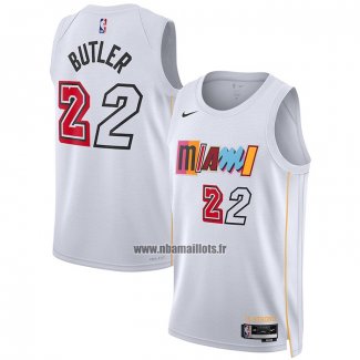 Maillot Miami Heat Jimmy Butler NO 22 Ville 2022-23 Blanc