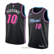 Maillot Miami Heat Tim Hardaway No 10 Ville 2018-19 Noir