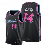 Maillot Miami Heat Tyler Herro No 14 Ville 2018-19 Noir