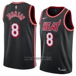 Maillot Miami Heat Tyler Johnson No 8 Classic 2018 Noir