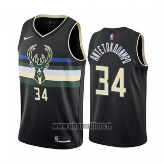 Maillot Milwaukee Bucks Giannis Antetokounmpo No 34 Statement 2019-20 Noir