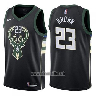 Maillot Milwaukee Bucks John Henson No 23 Statement 2017-18 Noir