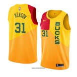 Maillot Milwaukee Bucks John Henson No 31 Ville 2018-19 Jaune