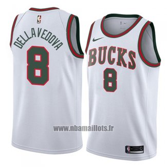 Maillot Milwaukee Bucks Matthew Dellavedova No 8 Classic 2018 Blanc