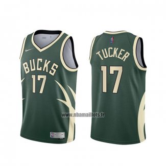 Maillot Milwaukee Bucks P.j. Tucker No 17 Earned 2020-21 Vert