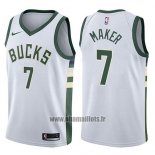 Maillot Milwaukee Bucks Thon Maker No 7 Swingman Association 2017-18 Blanc