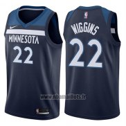 Maillot Minnesota Timberwolves Andrew Wiggins No 22 2017-18 Bleu