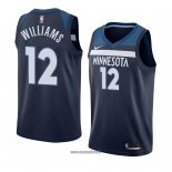 Maillot Minnesota Timberwolves C. J. Williams No 12 Icon 2018 Bleu