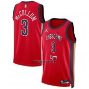 Maillot New Orleans Pelicans Cj Mccollum NO 3 Statement 2023-24 Rouge