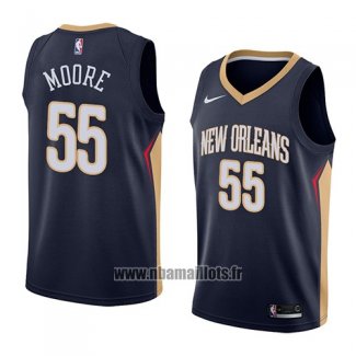 Maillot New Orleans Pelicans E'twaun Moore No 55 Icon 2018 Bleu