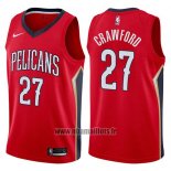 Maillot New Orleans Pelicans Jordan Crawford No 27 Statement 2017-18 Rouge