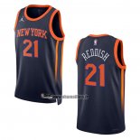 Maillot New York Knicks Cam Reddish NO 21 Statement 2022-23 Noir