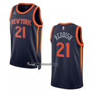 Maillot New York Knicks Cam Reddish NO 21 Statement 2022-23 Noir