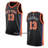 Maillot New York Knicks Evan Fournier NO 13 Ville 2022-23 Noir