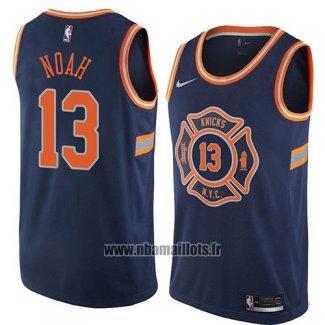 Maillot New York Knicks Joakim Noah No 13 Ville 2018 Bleu