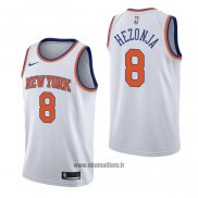 Maillot New York Knicks Mario Hezonja NO 8 Association Blanc