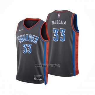 Maillot Oklahoma City Thunder Mike Muscala NO 33 Ville 2022-23 Gris