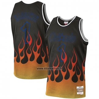 Maillot Orlando Magic Penny Hardaway Flames No 1 Noir