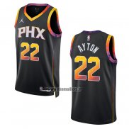 Maillot Phoenix Suns Deandre Ayton NO 22 Statement 2022-23 Noir